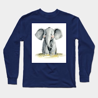 Cute Baby Elephant Long Sleeve T-Shirt